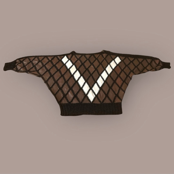 Brown Crochet Top/ Sweater Handmade #354 - Picture 6 of 16